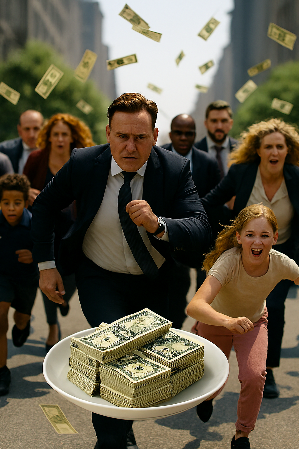running after money